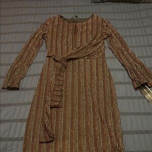 French Connection Multicolor Striped Long Sleeve Dress